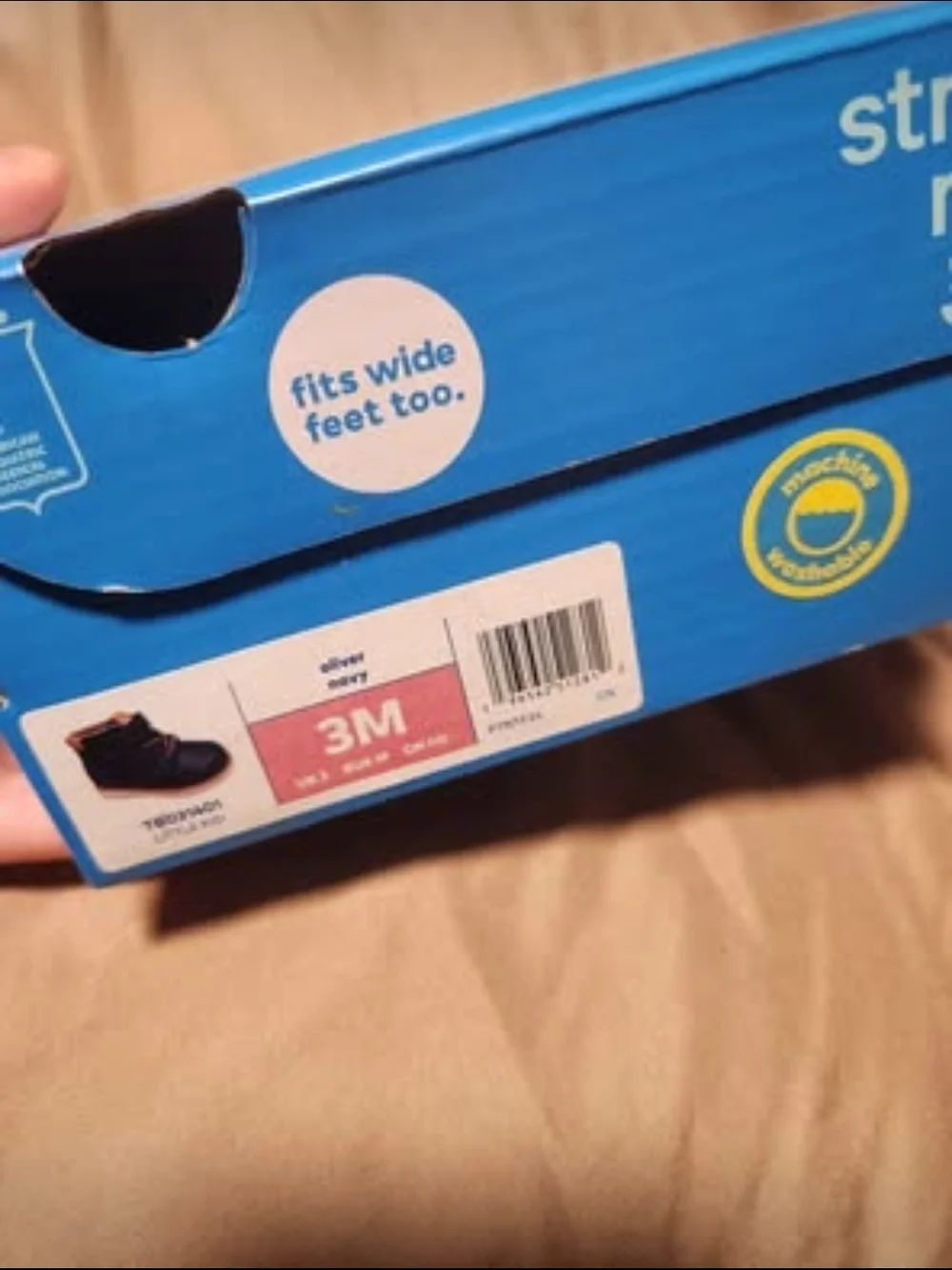 Stride Rite Navy Toddler Boots with Hook-and-Loop Closure